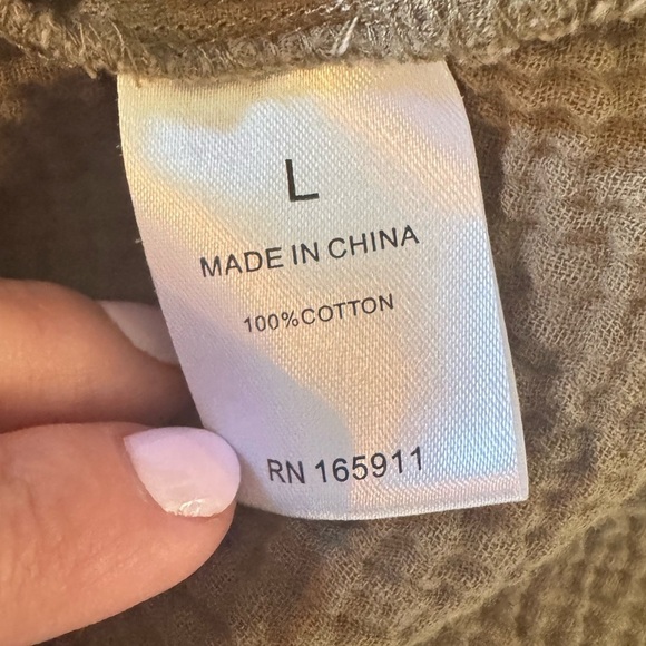 Grace + Karma Gauzy Cotton Button Down Top Size Large Soft 100% Cotton - Picture 6 of 9